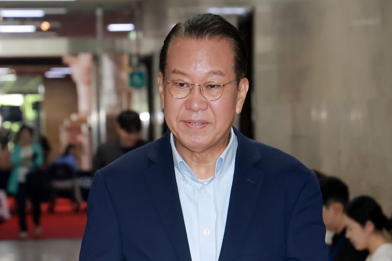 국민의힘 권영세 의원이 지난달 13일 국회에서 열린 국민의힘 정점식 원내대표와 4·5선 의원 간 간담회에 참석하고 있다.사진=연합뉴스