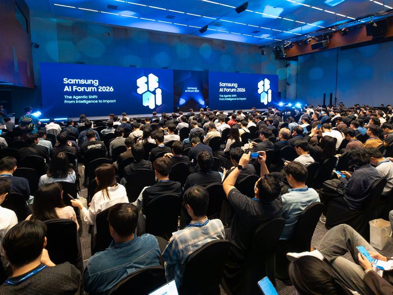 30일 서울 삼성전자 서초사옥에서 열린 '삼성 AI 포럼 2026' 행사장 전경.삼성전자 제공