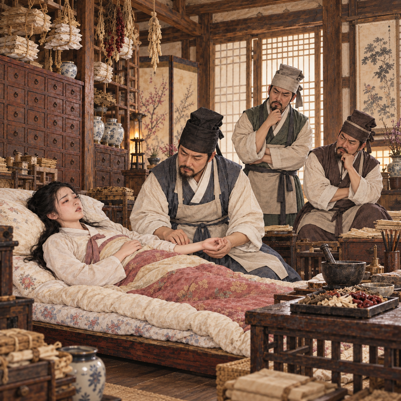 십병구담(十病九痰)은 열 가지 병 가운데 아홉 가지가 담(痰)과 관련된다는 뜻이다. 그래서 예로부터 담(痰)은 다양한 질병의 중요한 병리 요인으로 여겨졌다. 챗GPT에 의한 AI생성 이미지.