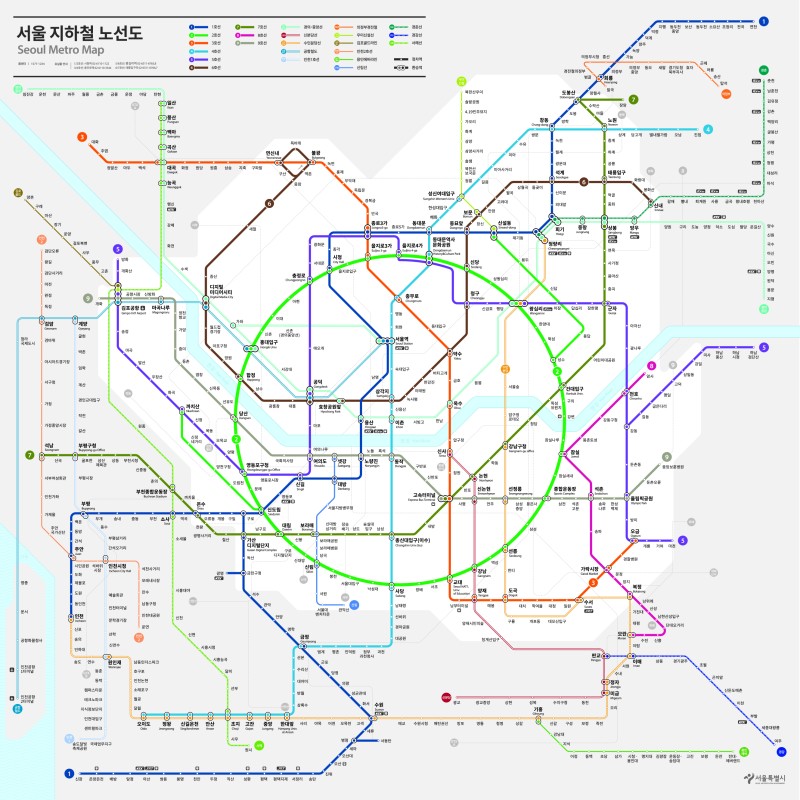 서울 <b>지하철 노선도</b>, 40년 만에 <b>보기</b> 쉽고 정확하게 바뀐다