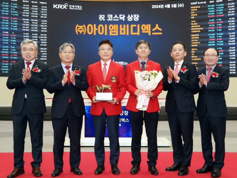 <b>아이엠비디엑스</b>, 상장 첫날 179%대↑…'따블' 달성