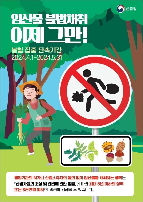 <b>산림</b> 내 불법행위 5월 말까지 집중단속
