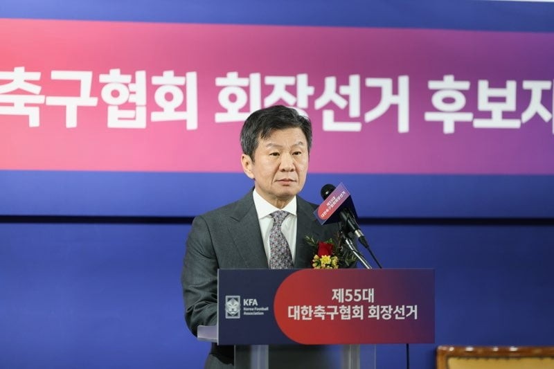 축구협회장에 또 <b>정몽규</b>…'득표율 85%' 16년 장기 집권 예고 [종합]