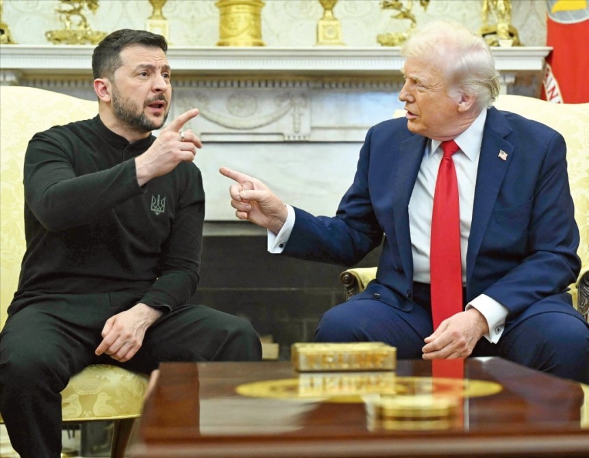 美國總統唐納德·特朗普（Donald Trump）和烏克蘭（Bolodimir Jellenski Ukraine）在白宮相遇。法新社Yonhap新聞