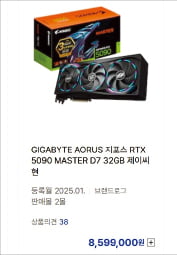 NVIDIA的圖形卡“RTX 5090”＆＃65279。價格標籤附加到859,9000韓元。
