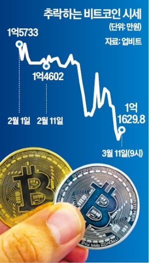 비트코인 또 추락…1억2000만원 무너졌다