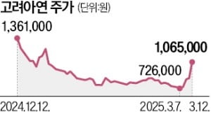 고려아연 26%↑…황제株 재등극