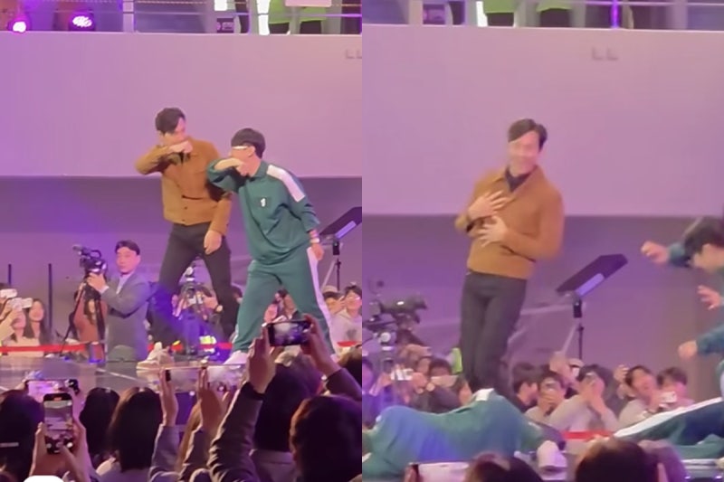 <b>이정재</b>, 카이스트 학생들과 '얼음 땡!'…총 맞고 쓰러지는 '센스'