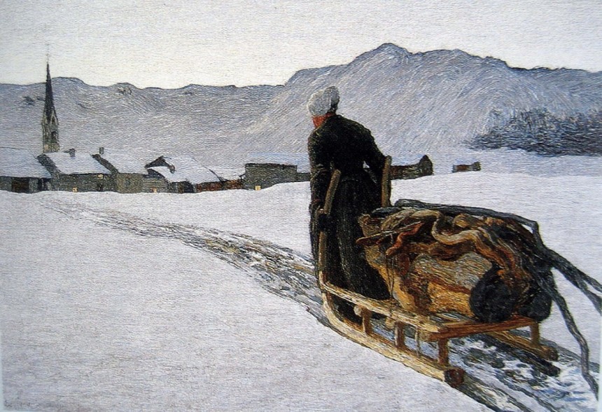 숲에서 돌아오다(1890). /세간티니박물관