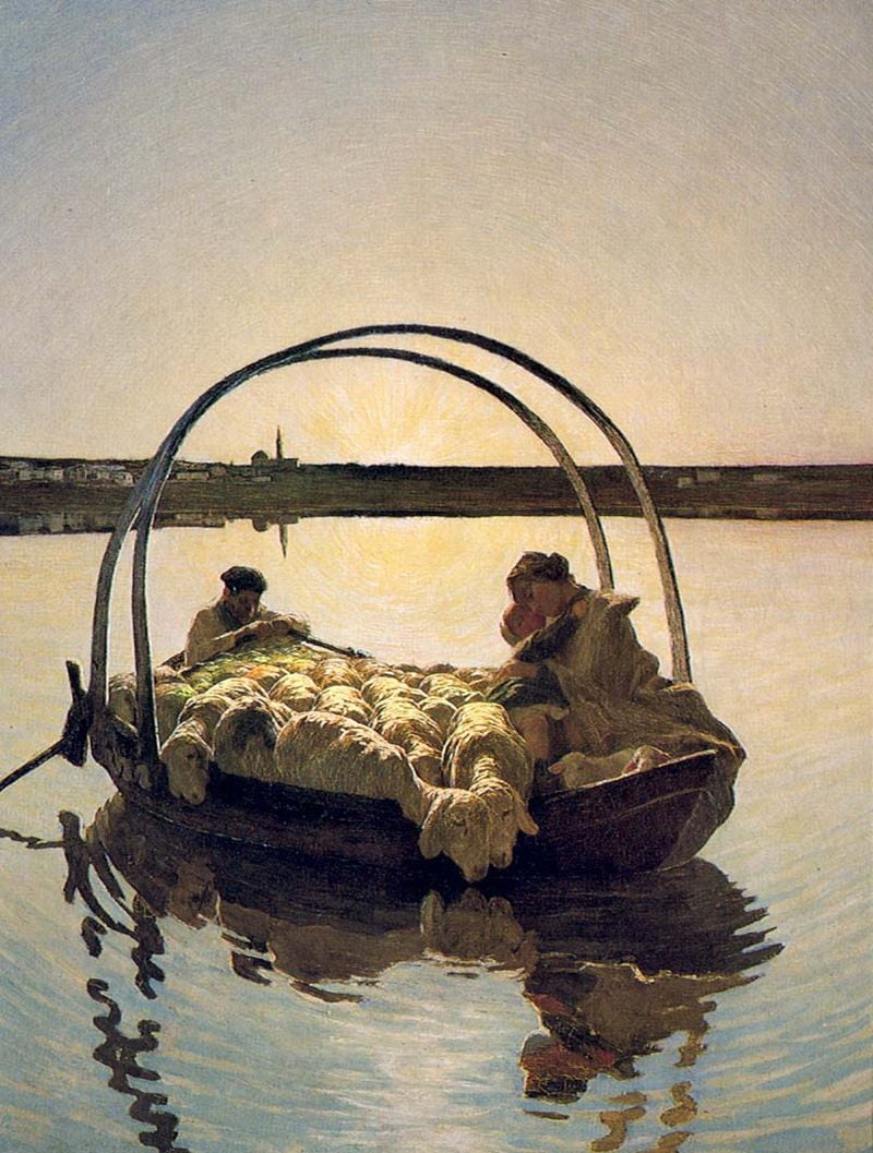 마리아가 호수를 건너다(1886). /세간티니박물관
