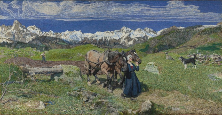 알프스의 봄(1897). 생전 세간티니는 이 그림을 두고 "내 작품 중 가장 자랑스럽다"고 말하곤 했다. /게티미술관