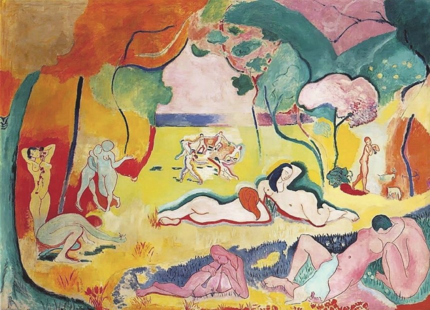 삶의 기쁨(1905~1906).생(生)의 기쁨과 이상향,'황금 시대'라는 주제는 그의 작품 전반을 관통한다./반스재단
