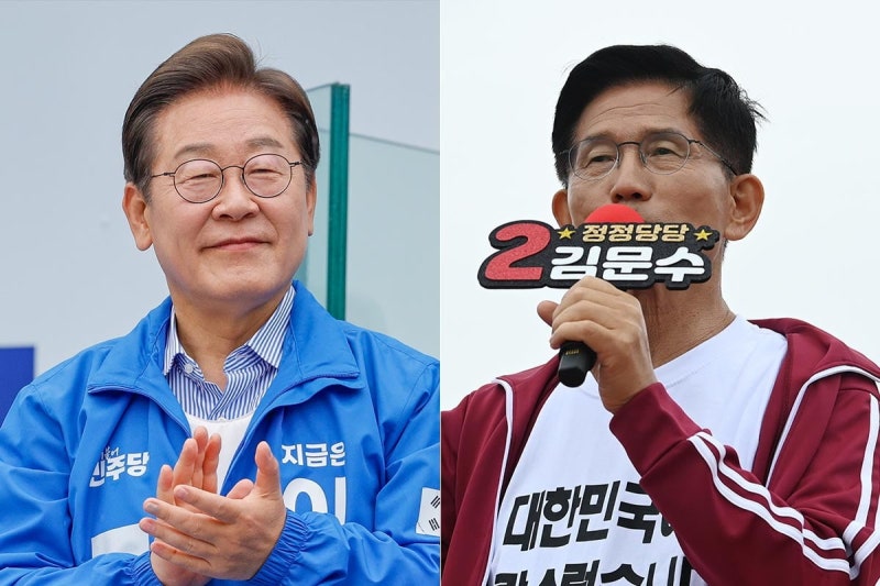 <b>이재명</b> "대법, 빨리 기각해준댔는데"…김문수 "<b>내통</b> 실토냐"