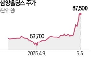 바이오팜 분할에 삼양홀딩스 급등