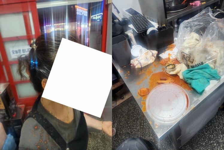 "손님이 <b>어머니 얼굴</b>에 <b>떡볶이</b> 던져"…자영업자 호소에 '공분'