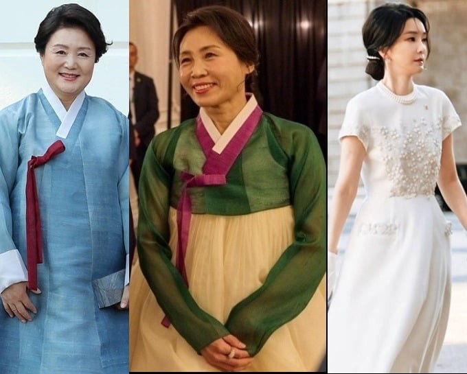 "첫 무대는 메시지"…역대 영부인 <b>외교</b> 데뷔전 '<b>패션</b> 승부수'