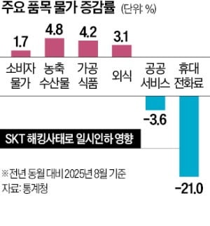 1%대 물가는 통신료 착시…추석 앞 '먹거리 불안'