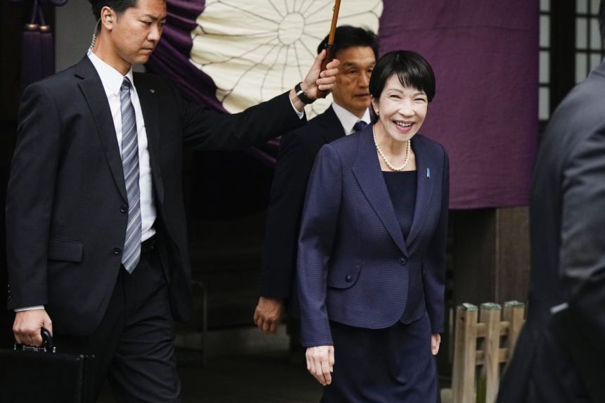 ダカー理の前経済安保上が靖国神社を参拜している.  /写真=連合ニュース
