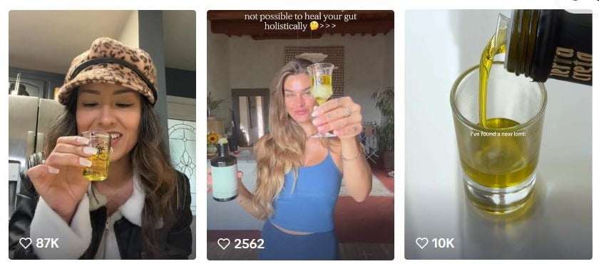 사진=틱톡 내 '올레샷' 게시글 갈무리