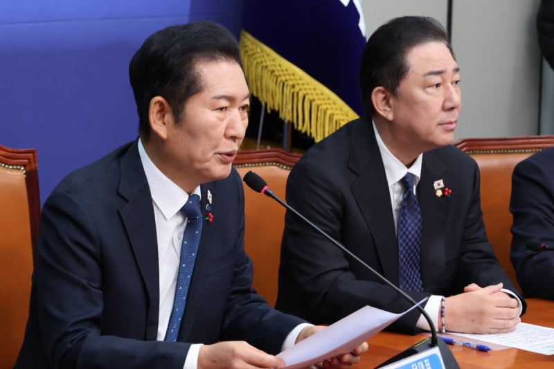 정청래 "<b>조희대</b>, 李 대통령 면전서 뻔뻔하게 <b>사법개혁 반대</b>"