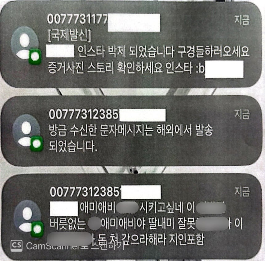 대구에 본거지를 두고 전국 단위로 활동한 불법대부업체.단속을 피해 추심하기 위해 수신지를 '국제발신'지로 바꿔가며 악질적인 문자를 피해자와 지인 등에게 보내 협박했다./사진=영등포경찰서