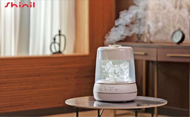 신일전자, 시각적 힐링 극대화한 '가열식 물멍 가습기'…네가지 컬러의 은은한 무드등으로 감성 연출