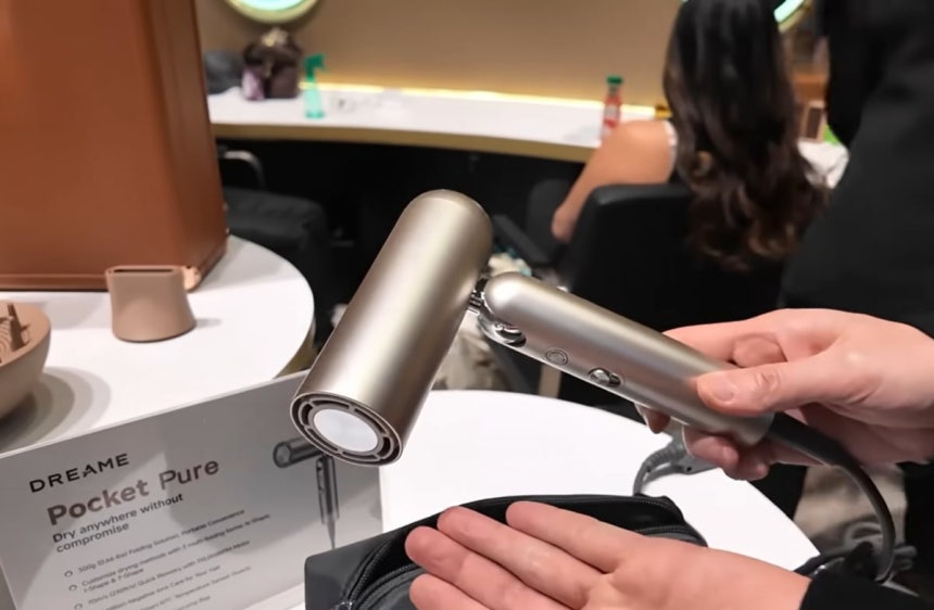 드리미 초경량 드라이기.사진=유튜브 채널 '귀곰' 영상 갈무리