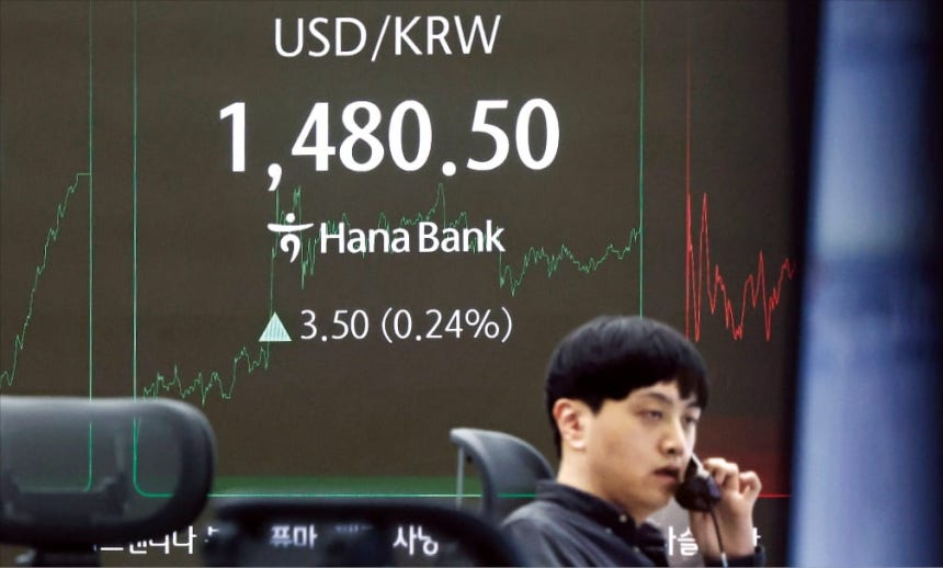 < 고환율 고착화되나 > 17일 서울외환시장에서 원·달러 환율이 장중 1480원을 돌파했다.지난 4월 9일(1487원60전) 후 약 8개월 만에 가장 높은 수준으로 올랐다.이날 오후 서울 을지로 하나은