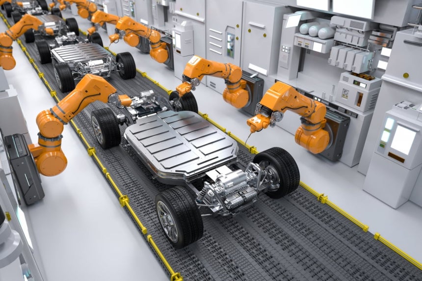 전기차 패터리 자동화 공장의 모습.게티이미지