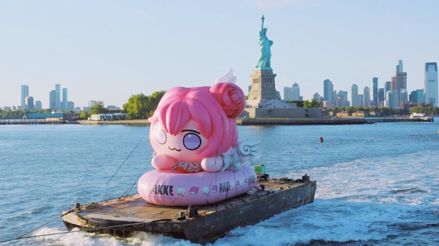 시프트업이 개발하고 레벨 인피니트가 서비스 중인 서브컬처 게임 '승리의 여신: 니케'의 마스코트 캐릭터 도로롱이 서울,<a href=