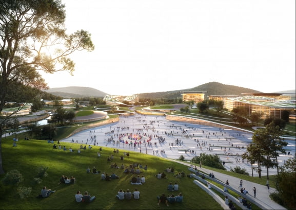 당선작 설계안에 따른 시민공간 조감도.행복청 제공