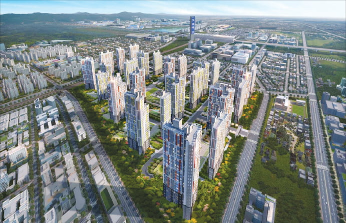 충북 청주 '힐스테이트 오송역 퍼스트' 투시도.