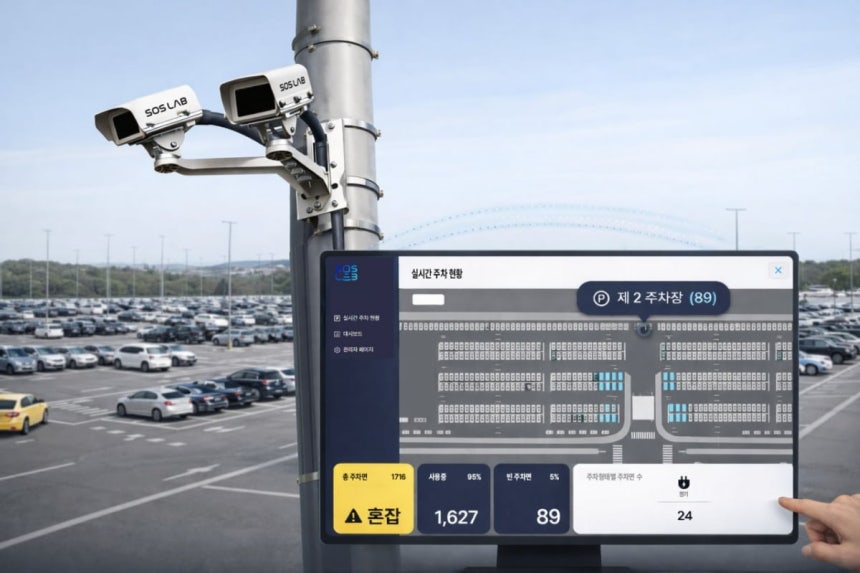 에스오에스랩의 라이다 기반 주차관리시스템./제공=에스오에스랩