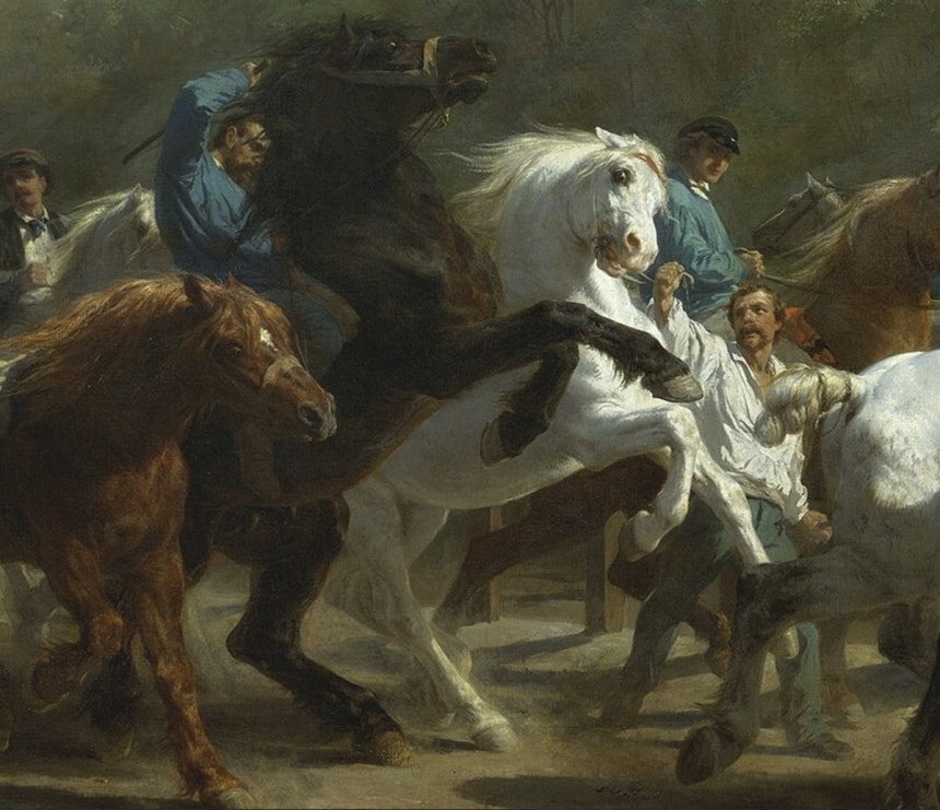 대표작 '말 시장'의 일부.