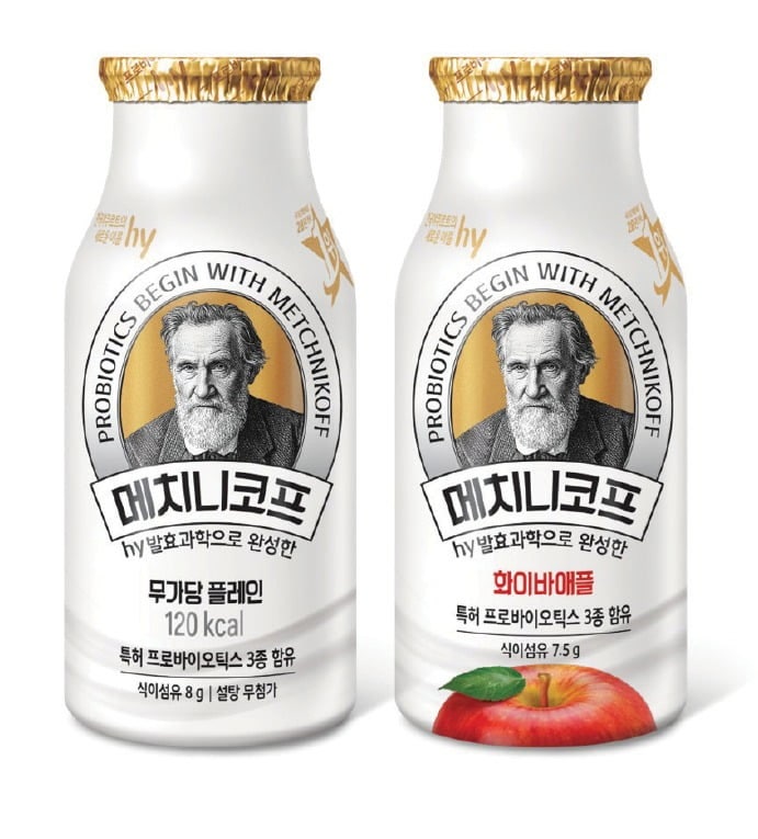 hy, 무가당 플레인·화이바 애플…유산균 발효유에 '메치니코프' 정신 담아