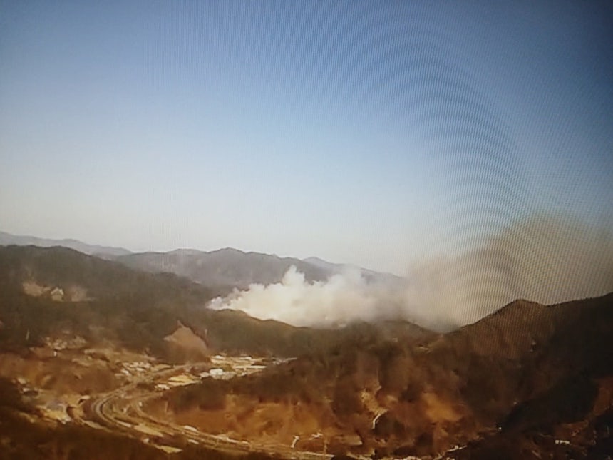 전남 광양 옥곡면에서 발생한 산불. /사진=연합뉴스