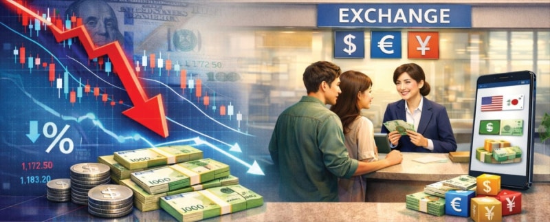 하락하는 원·달러 환율, 환전비용 아끼는 절세전략은
