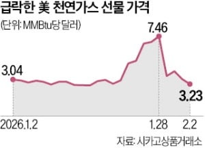 美 한파 꺾이자…천연가스 30년 만에 낙폭 최대