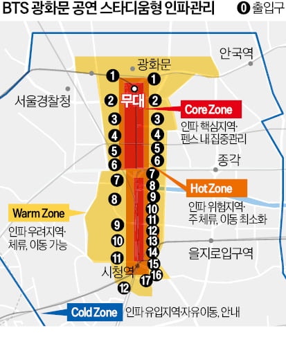 "BTS 공연에 최대 26만명 몰린다"…광화문 일대 '가상 경기장'처럼 통제