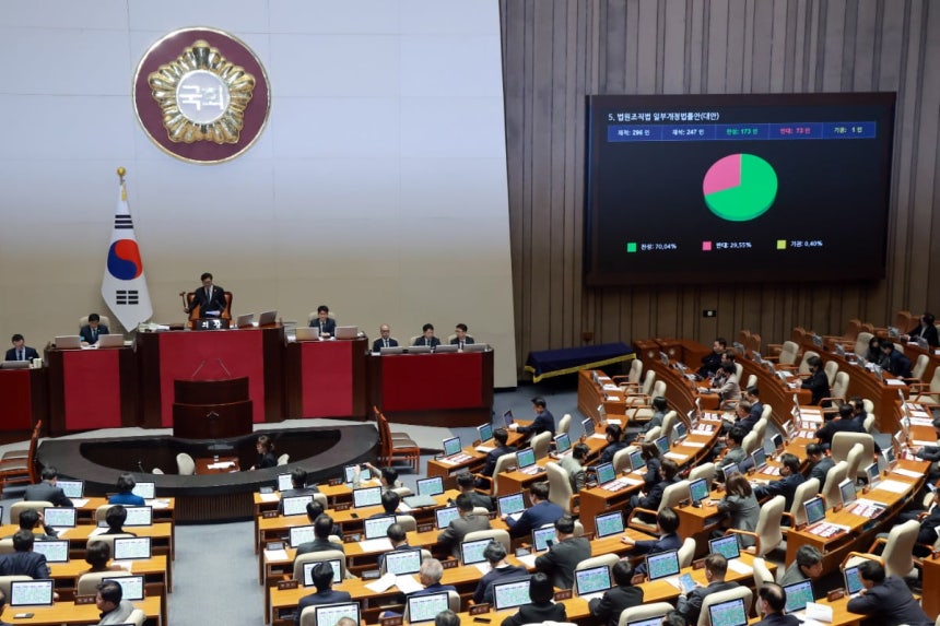 대법관 증원 법안 국회 통과