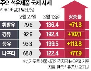 최고가격제의 '딜레마'…치솟은 유가 반영땐 가격 못잡아