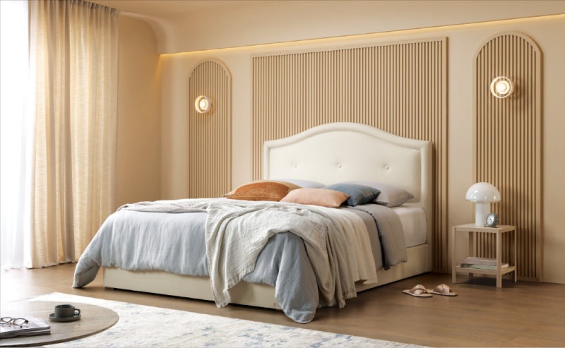 에이스침대, 혼수의 꽃은 침대…호텔 같은 휴식을…우아한 '플로라' 대형 헤드보드 돋보여