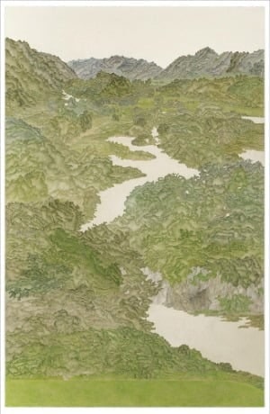 먹으로 그린 바다가 한국화 경계를 넘다