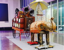 백남준, 코끼리 수레 (Elephant Cart), 2001.