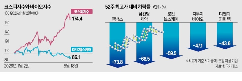 "그냥 삼전닉스나 사둘걸"…줄줄이 '마이너스' 개미 '눈물'