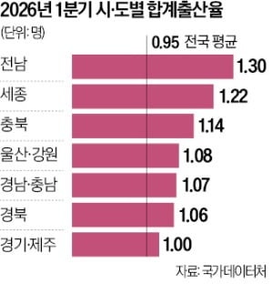 아기울음 더 커진 전남…합계출산율 전국 1위