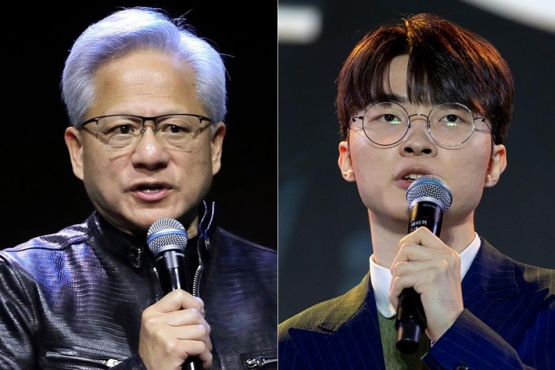 엔비디아 CEO 젠슨 황이랑 페이커가 홍대 PC방에서 만난대!