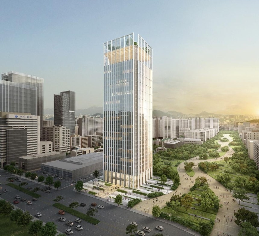 강남역 L프로젝트 주경 사진=코람코자산신탁