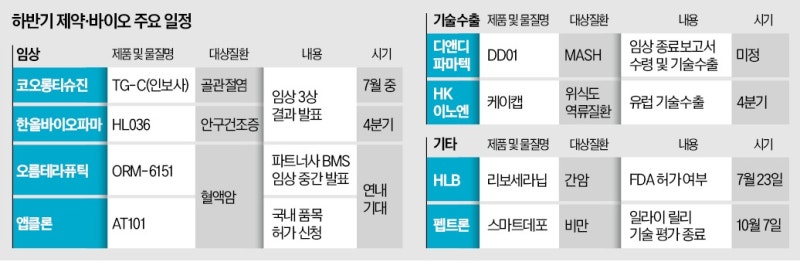 제약·바이오 하반기 '이벤트 장세' 열린다