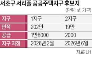 LH "서리풀 1년 당겨 2028년 착공"…주민 반대는 숙제